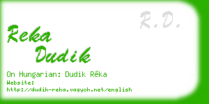 reka dudik business card