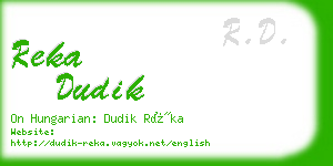 reka dudik business card